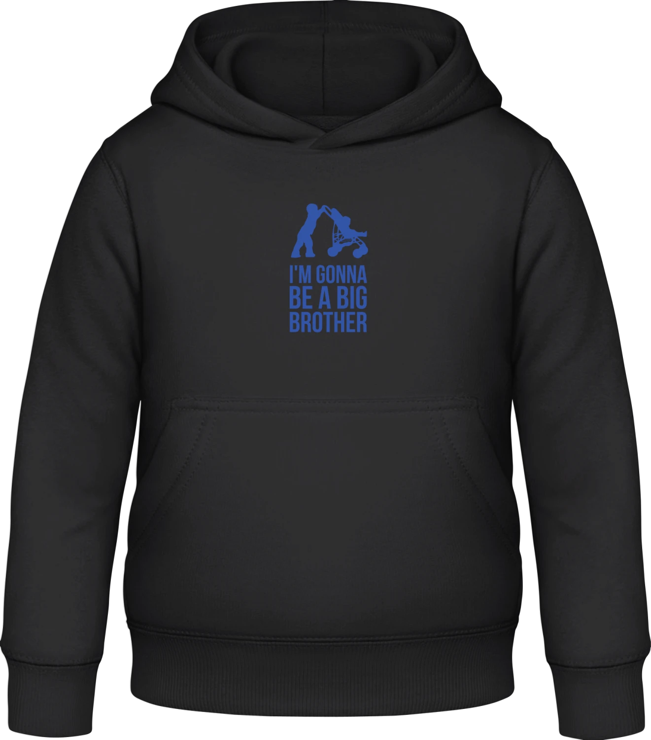 I'm Gonna Be A Big Brother - Black Awdis Hoodie Kids - Front